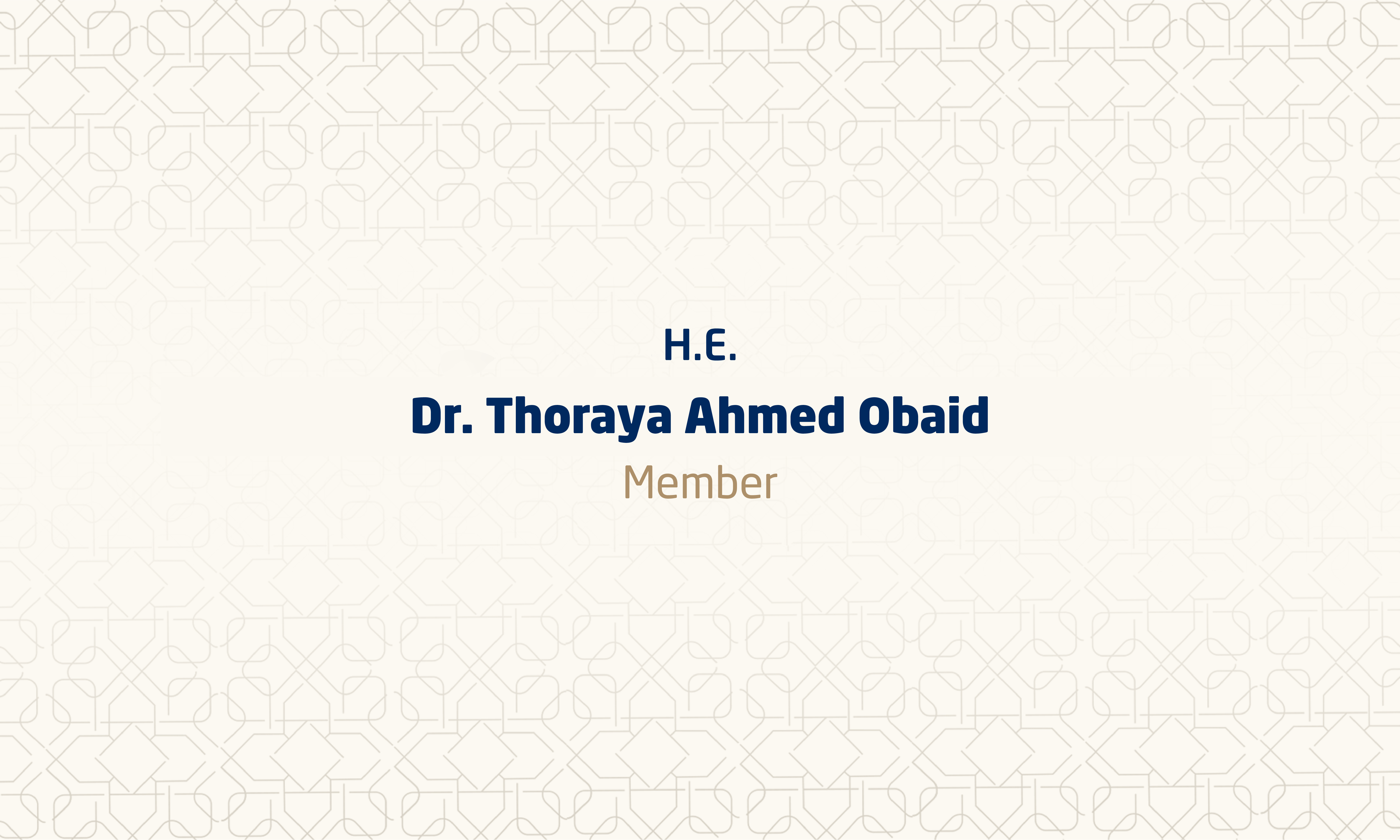 Dr. Thoraya Ahmed Obaid